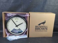 A Bramwell Brown Mechanimated weather forecasting clock in box.