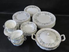 A quantity of Royal Albert Brigadoon dinner wares, a/f in used condition.