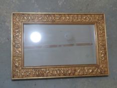 A contemporary rectangular mirror, 65 x 44cm.