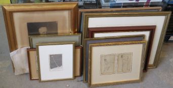 A quantity of assorted framed prints and watercolours.
