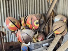 A quantity of fabric bird scarer turbines,