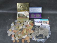 A quantity of assorted World and commemorative coinage.