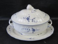 A Villeroy and Boch tureen in Vieux Luxembourg pattern.