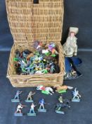A quantity of Britains Deetail plastic figures including soldiers, cowboys and Indians etc.