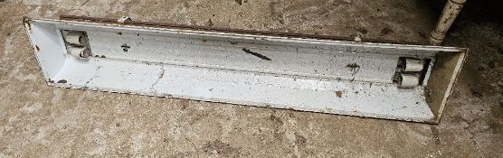 A vintage industrial light.