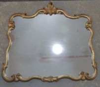 A large 20th century wall mirror approx 75cm wide, 71cm high.