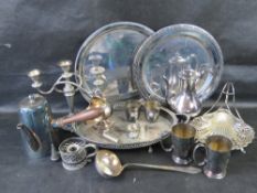 A quantity of assorted silver plated and metal wares.