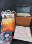 A large quantity of vintage records.