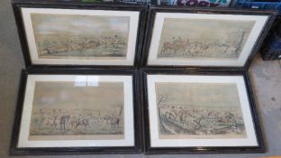 After Henry Alken (1785-1851) four framed colour engravings depicting hunting scenes,