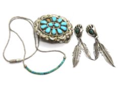 A Native American belt buckle, a/f.