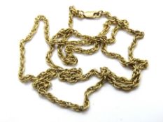 A 9ct gold fancy link chain necklace, stamped 375 to clasp, 63cm in length, 13.5g.