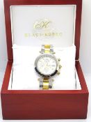 A Mens Klaus-Kobec wristwatch in presentation box.