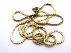 A 9ct gold articulated chain necklace, hallmarked 375, 60cm in length, 5.9g.