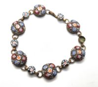 A vintage micro mosaic panle bracelet.