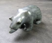 Traditional Cree stonework sculpture by Henri Kataquapit (Moosonee,