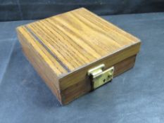 A vintage wooden box.