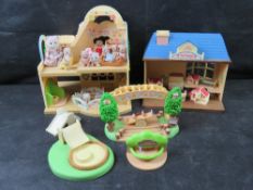 Sylvanian Families Nursery with owner and babies and Toy Shop selling miniaturised Sylvanian