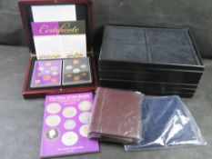 A last predecimal and first decimal base metal proof coin set in presentation box,