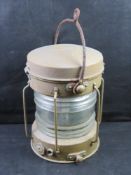A large ships lantern, overpainted, a/f.