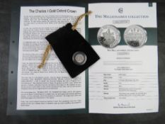 A 22ct gold Proof Coin 'The Charles I Gold Oxford Crown' from The Millionaires Collection by The