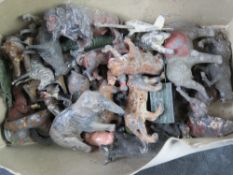 A quantity of lead hollowcast metal animals.