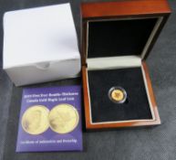 A 24ct gold 'First Ever Double-Thickness Canada Gold Maple Leaf Coin' 16mm diameter, 6.