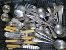 A quantity of assored silver plate cutlery.