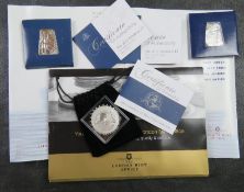 A set of three 'Fabulous 12' silver proof coins by The London Mint.