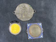 C1930's St. Christopher automobile dashboard badges.