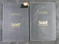 Two handbooks of instructions for the Sunbeam Fourteen-Fourty Five