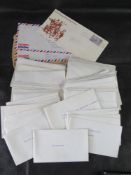 A small quantity of stamps organised into envelopes.
