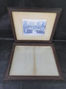 A pair of carved oak frames, 51.5 x 41.5cm.