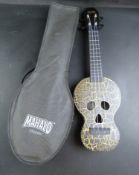 A Mahalo ukelele in skull design