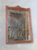 A vintage mirror approx 68 x 46 cm