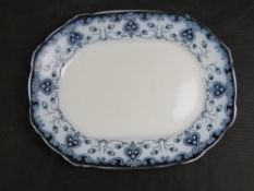 An Art Nouveau meat serving dish by F& Sons Burslem, Oxford pattern, 40cm wide.