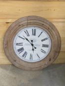 A contemporary oversized wall clock 77cm diameter