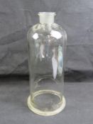 A tall glass cloche dome, 37cm high.