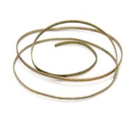 Three 8ct gold bangles, a/f, each stamped 333, total weight 10.
