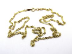 A 9ct gold fancy chain necklace, hallmarked 375, approx 50cm in length, 1.