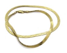 A 9ct gold necklace, stamped 375, approx 40cm in length, 5.