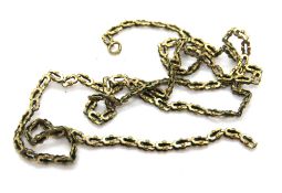 A vintage yellow metal chain a/f, approx 41cm in length, 2.6g.