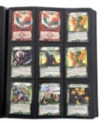 DUEL MASTERS: One binder containing a large quantity of trading cards [not all cards shown,