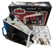 A vintage Star Wars Darth Vader's Star Destroyer playset, with original box and extra figures. All