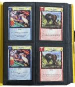 HARRY POTTER: One binder of various trading cards. [not all cards shown, viewing advised]