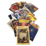 Box of pulp reprints and fantasy zines