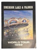 EMERSON, LAKE AND PALMER: 1992 World Tour programme, signed by Keith Emerson