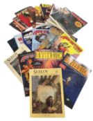 Box of pulp reprints and fantasy zines