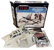 A vintage boxed Palitoy Star Wars: Return of the Jedi Revel Armoured Snowspeeder vehicle (