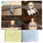 STAR WARS: A pair of autographs dedicated to Keith, from Garrick Hagon [Biggs] and Jeremy Bulloch [