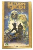 STAR WARS: Return of the Jedi VHS tape, bearing the signatures of Jeremy Bulloch (Boba Fett), Mike